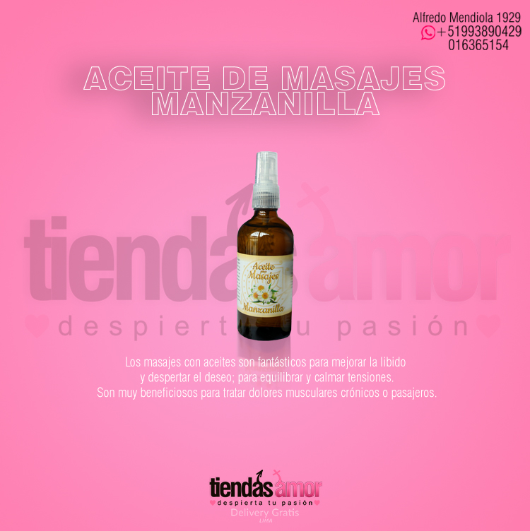 ACEITE DE MANZANILLA PARA MASAJES TIENDAS AMOR